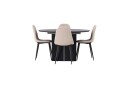 Venture Home Matilda Matgruppe 130 cm Rund med 4 Polar Stoler Beige