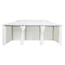 vidaXL Paviljong med gardiner 600x298x270 cm hvit 180g/m²