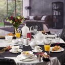 Villeroy & Boch White Pearl sukkerskål med lokk