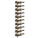 vidaXL Veggmontert vinstativ for 10 flasker svart metall