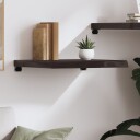 vidaXL Vegghylle m?rkegr? 60x50x6 cm behandlet heltre eik