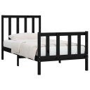 vidaXL Sengeramme svart heltre 75x190 cm 2FT6 Small Single