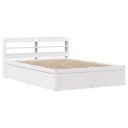  Sengeramme med hodegavl hvit 140x190 cm heltre furu 3307096