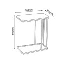 Sidebord HOME4YOU Hedvig 50x32x60 cm ask/svart - ask/svart