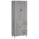 vidaXL Highboard grå sonoma 69,5x34x180 cm konstruert tre 8720845411701