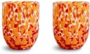 Byon Messy glass 30 cl 2-pk Rød-oransje
