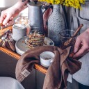 Lovely Linen Lovely Napkin   Brown   45X45CM