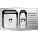 Intra Juvel Horizon 815SH M/1½ kum/brett T/undermontering stainless steel 815x510 mm