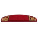 vidaXL Selvklebende trappematter 15 stk rød 65x21x4 cm
