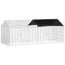 Vidaxl Kaninbur Sølv 200 X 78 X 78 cm Galvanisert Stål