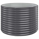 vidaXL Plantekasse pulverlakkert stål 100x100x68 cm antrasitt