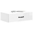 vidaXL Vegghengt Sidebord Høgglans hvit 59 x 34,5 x 17 cm