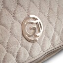 Gillian Jones Organizer Cosmetic Bag Beige velour