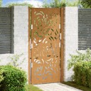 Hageport 105x205 cm oksidert stål flammedesign