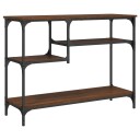 vidaXL Konsollbord med hyller brun eik 100x35x75 cm