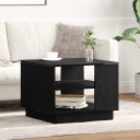  Svart Eik Kaffebord 55x55x42 cm Laget av Konstruert Tre