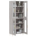vidaXL Highboard grå sonoma 69,5x34x180 cm konstruert tre 8720845476939