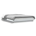  Sengeramme med LED-lys hvit 120x190 cm konstruert tre 8721102617782