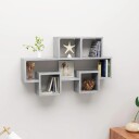 vidaXL Bilformet vegghylle betonggr? 82x15x51 cm sponplate