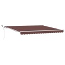 Automatisk uttrekkbar markise med LED brun 400x300 cm