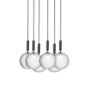 Nuura Miira 6 Taklampe Stor Messing og Klar Optikk