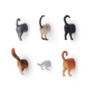 Kikkerland Katterumpe Magneter Sett med 6 Stk - Morsomme Gadgets for Kattelskere