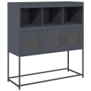 Skjenk antrasitt 100,5x39x107 cm kaldvalset stål 8721158372529