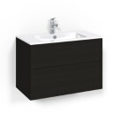 Macro Design Crown Plain/push-open Servantskap 2 Skuff - med Light Servant Svart eik / 80cm 14