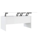 vidaXL Salongbord høyglans hvit 102x50,5x46,5 cm konstruert tre
