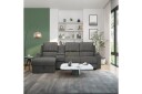 Reclinersofa med hjørne Loft24 Hjørnesofa 3 seter Loft24 Dallas Grå Vänster  