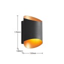 Arcchio Ayaz LED-vegglampe, svart og gull