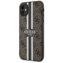Guess Hardcase til iPhone 11/XR med MagSafe - Brun med Trykte Striper