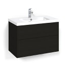 Macro Design Crown Plain Servantskap 2 Skuff - med Light Servant Svart eik / 80cm 45