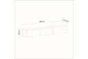 Interlaken TV benk 180 cm   Valnøtt