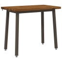 vidaXL 110 x 55 x 75 cm Solid akasietre Naturlig og Kaffe Rektangulær