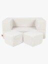 Meowbaby Play Bearly Cube  Byggbar Sofa Cream
