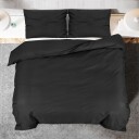 vidaXL Sengesett svart 260x240 cm bomull