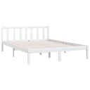 vidaXL Sengeramme hvit heltre furu 120x200 cm