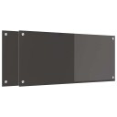  Kjøkkenbakplate 2 pcs Mørkegrå 90 x 40 cm herdet glass