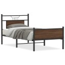  Sengeramme uten madrass brun eik 90x190 cm konstruert tre 4107026