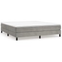  Boxspring sengeramme lysegrå 180x200 cm Super King fløyel