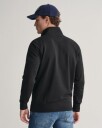 Cardigan i myk bomull med glidelås BLACK XXXL