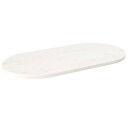  Bordplate hvit 110x55x2,5 cm heltre furu oval 824366