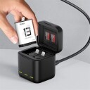 Telesin Batterilader for GoPro HERO 13 Black med Tre Kanaler