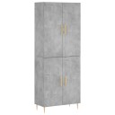 vidaXL Highboard betong grå 69,5x34x180 cm konstruert tre 8720845409203