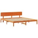 Sengestamme med hodegjerde Vokset Brun 180 x 200 cm Heltre furu