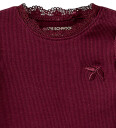 Sofie Schnoor Body L/æ Rib Dictesb Burgundy 56 Langermet Body Lilla