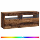 vidaXL LED TV skap Gammelt tre Konstruert tre