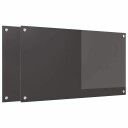  Kjøkkenbakplate 2 pcs Mørkegrå 90 x 50 cm herdet glass