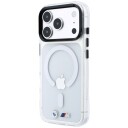 BMW M IML MagSafe etui til iPhone 17/18 Pro Max med glanset metallogo – gjennomsiktig